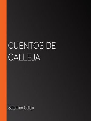 cover image of Cuentos de Calleja